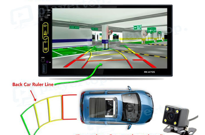 Autoradio 2 DIN GPS camera recul